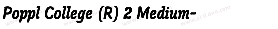 Poppl College (R) 2 Medium字体转换